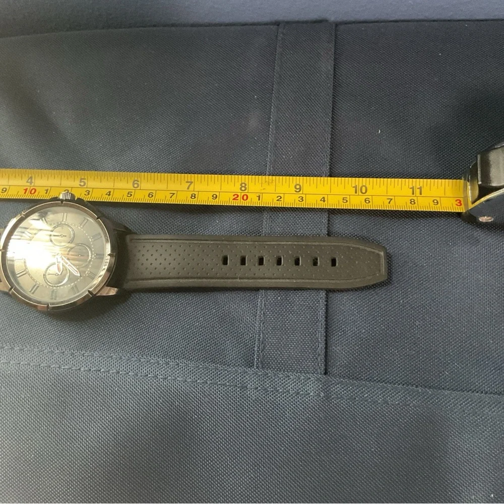 Men’s Oversized FMDMO146 Analog Watch Black Tone Quartz – Needs Battery